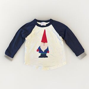 Hanna Andersson 3T 90cm Gnome Holiday Graphic Baseball Tee